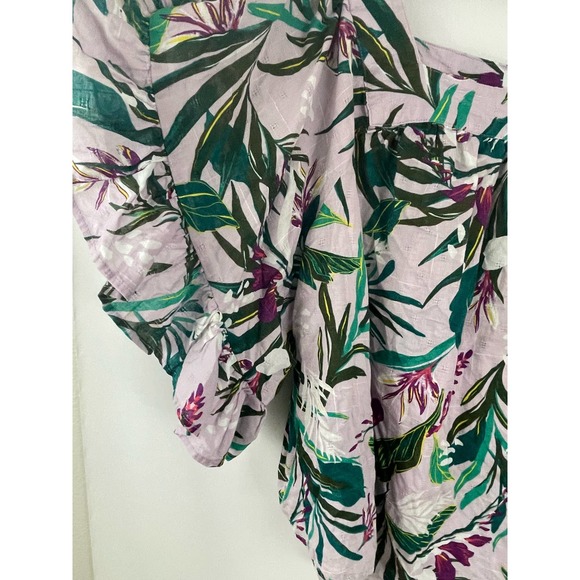 Terra & Sky 2X Floral Women’s Floral Short Sleeve Blouse Top Summer 20w-22w EUC - Picture 4 of 4